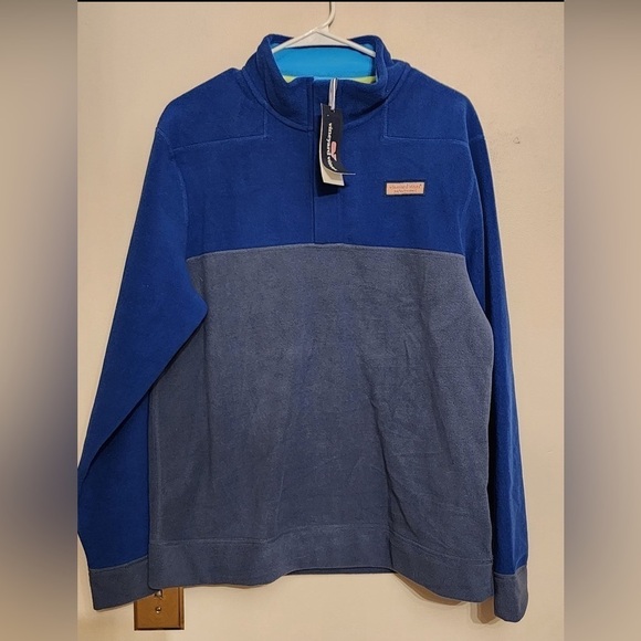 Vineyard Vines Other - VINEYARD VINES Blue Bay Harbor Fleece Shep Shirt Mens medium NWT Pullover